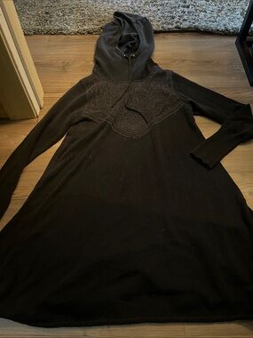 Prana Women’s Black Hooded Knit Dress